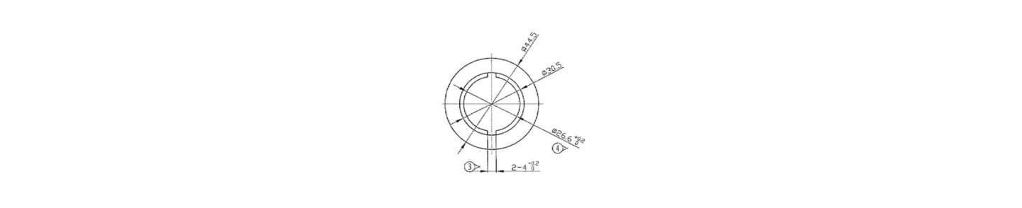 COURONNE OGIVE RE BATTERY 43 MM POUR MOTEUR Ø25 MM