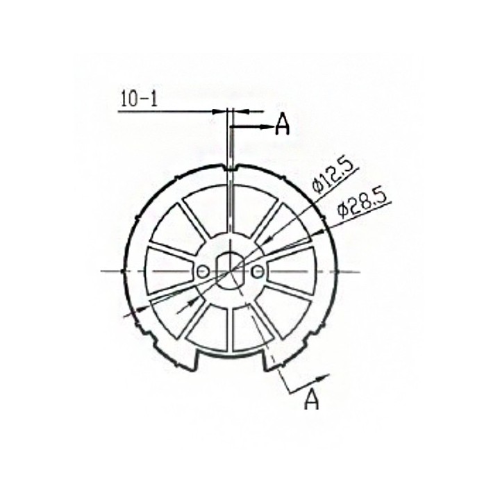 ROUE D’ENTRAÎNEMENT OGIVE RE BATTERY 38 MM POUR MOTEUR Ø25/28 MM