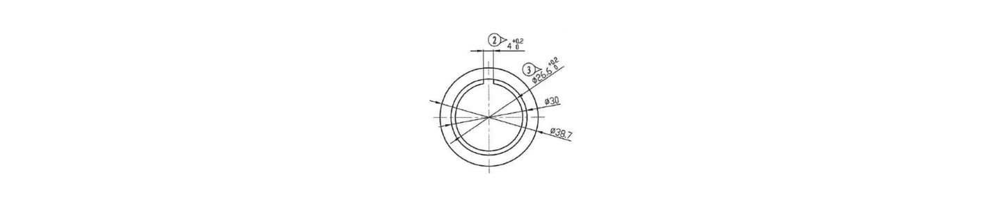 COURONNE OGIVE RE BATTERY 38 MM POUR MOTEUR Ø25/28 MM