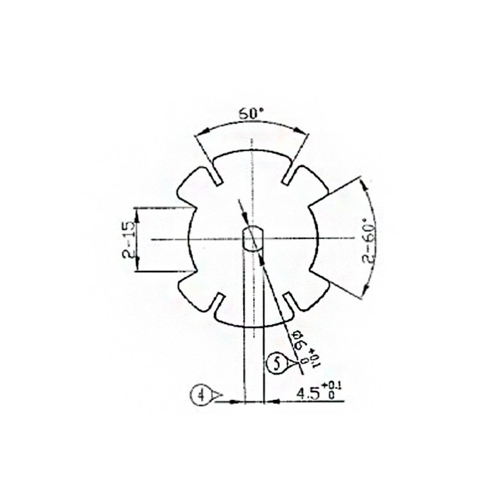 43 MM RE BATTERY OGIVE DRIVE WHEEL FOR Ø25/28 MM MOTOR