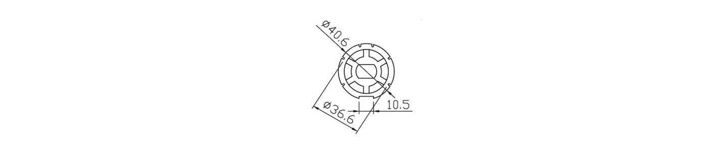 ROUE D’ENTRAÎNEMENT OGIVE 43 MM POUR MOTEUR Ø35 MM