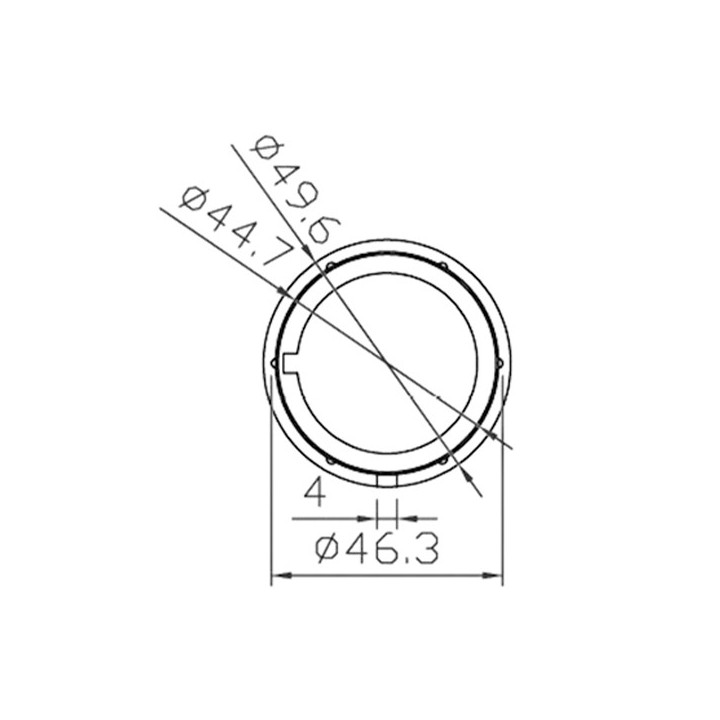 ADAPTATEUR MOTEUR 35 MM / COURONNE 50 R–58 RR