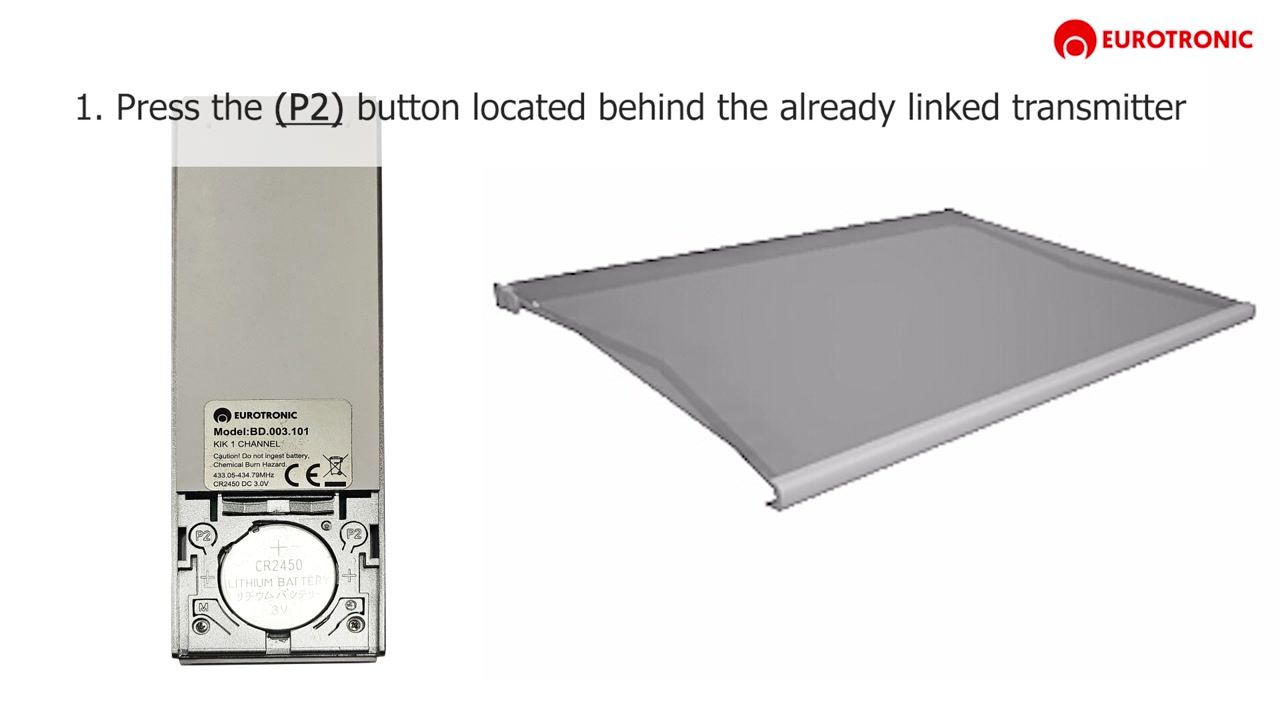 Link or remove an additional transmitter awning