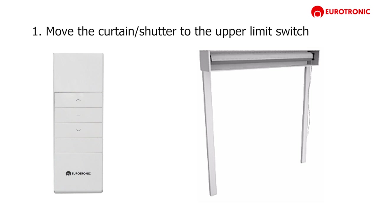 Program upper limit switch for UP shutter