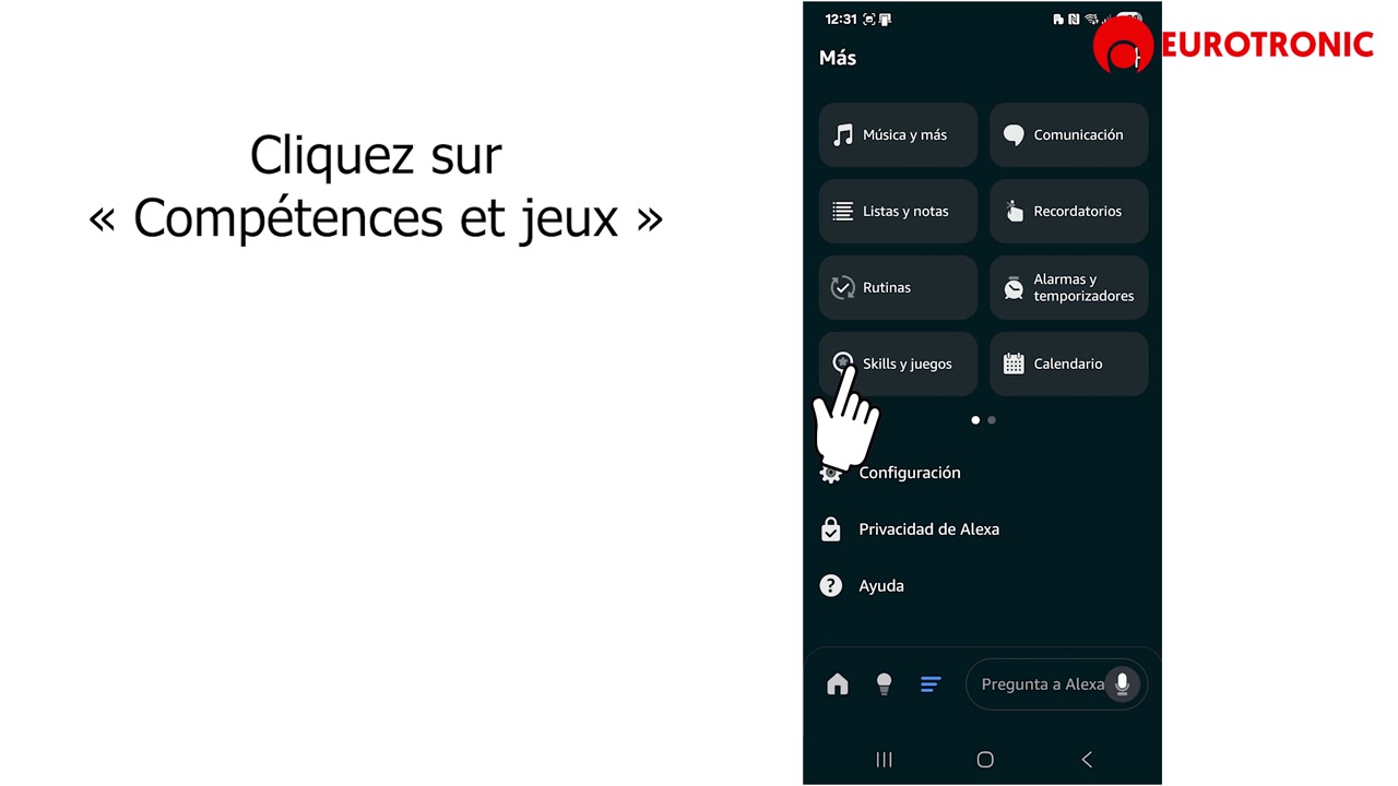 Connecter application Eurotronic a Alexa (FR)