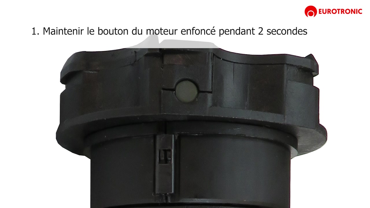 Enregistrer premier emetteur depuis tete moteur battery volet